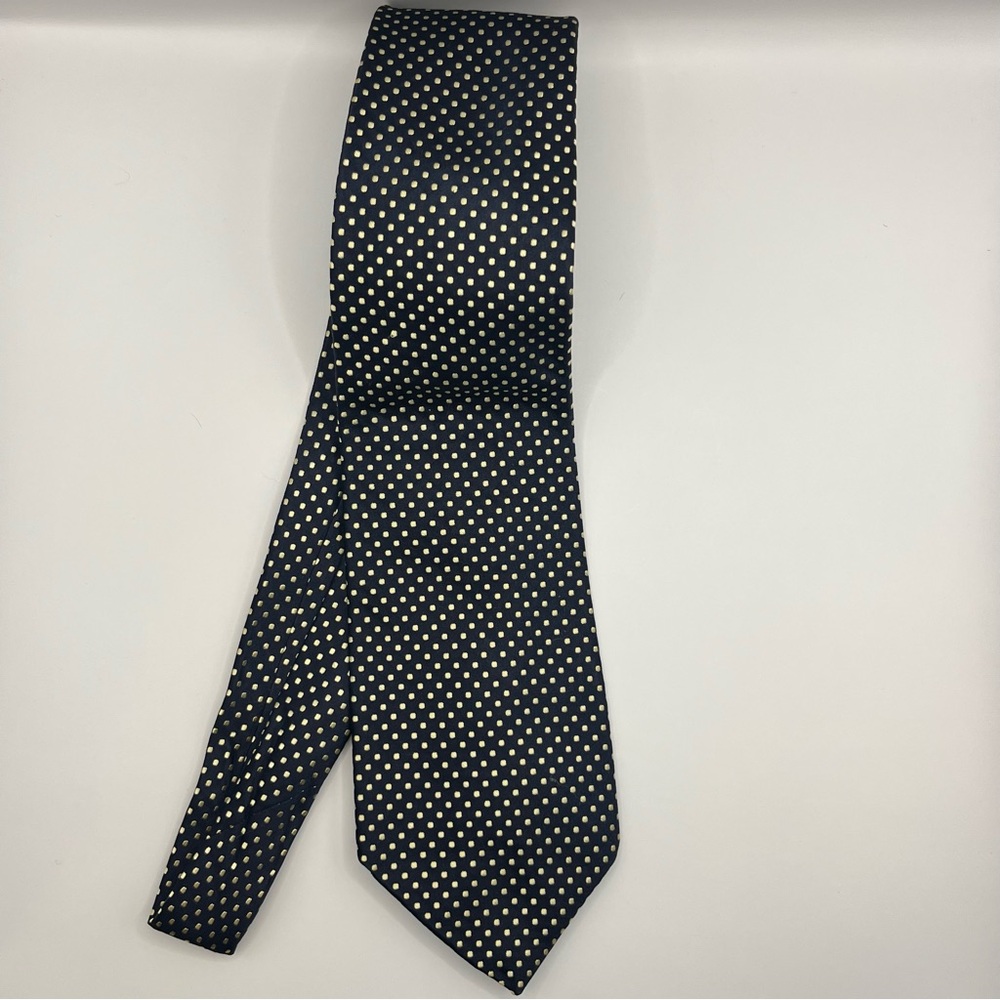 Classic Banana Republic Black and Gold Polka Dot Tie